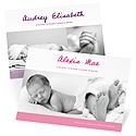 Trendy Two-somes -- Photo Twin Birth Announcements