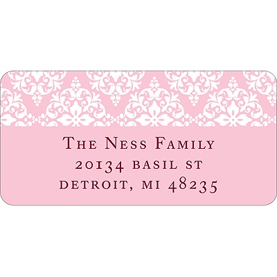 Born in Elegance in Pink -- Address Label