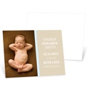 Lovely Stripes in Blue -- Photo Birth Announcement