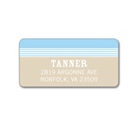 Lovely Stripes in Blue -- Address Label