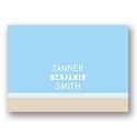 Lovely Stripes in Blue -- Baby Thank You Card