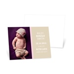 Lovely Stripes in Pink -- Photo Birth Announcement