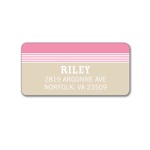 Lovely Stripes in Pink -- Address Label