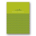 Stylish Swirls in Green -- Thank You Card