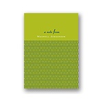 Stylish Swirls in Green -- Thank You Card