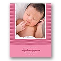 Stylish Swirls in Pink -- Photo Birth Announcement