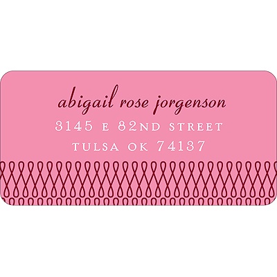 Stylish Swirls in Pink -- Address Label