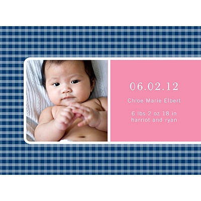 THE GOLDEN TICKET -- BOY PHOTO BIRTH ANNOUNCEMENT, 2in. x 4in. Folded Holiday Card