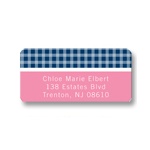 Criss Cross Love in Blue -- Address Label