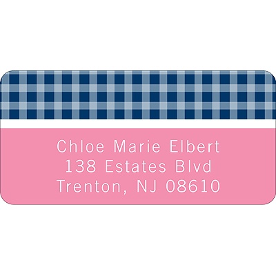 Criss Cross Love in Blue -- Address Label