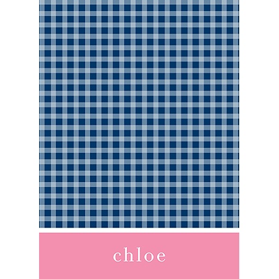 Criss Cross Love in Blue -- Thank You Card