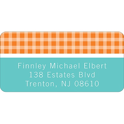 Criss Cross Love in Orange -- Address Label