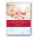 Welcoming Blooms in Blue -- Photo Birth Announcement