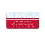 Welcoming Blooms in Blue -- Address Label