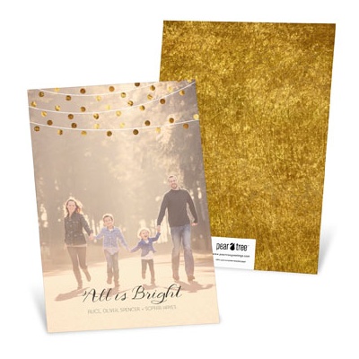 Bright String of Lights -- Photo Christmas Cards