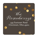 Bright String of Lights -- Christmas Address Label