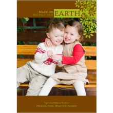 Earthly Peace -- Recycled Photo Christmas Card