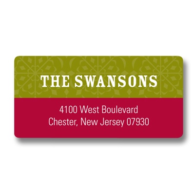 Warmest Seasons Greetings -- Christmas Address Label