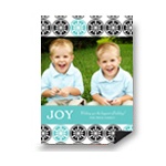 Stylish Snowflake Delight -- Photo Magnet Christmas Cards