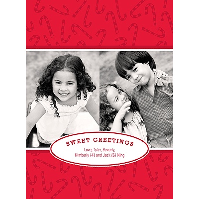 Peppermint Candy Canes -- Photo Christmas Cards