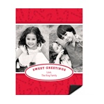 Peppermint Candy Canes -- Photo Magnet Christmas Card