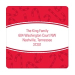 Peppermint Candy Canes -- Christmas Address Label