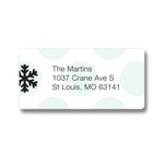 Falling Snowflakes -- Christmas Address Label