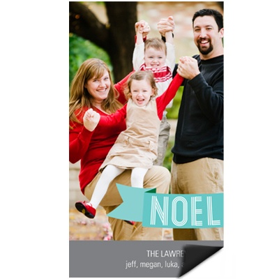 Noel Greeting Tag - Photo Magnet Christmas Card
