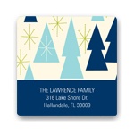 Joyful Christmas Treescapes -- Christmas Address Label