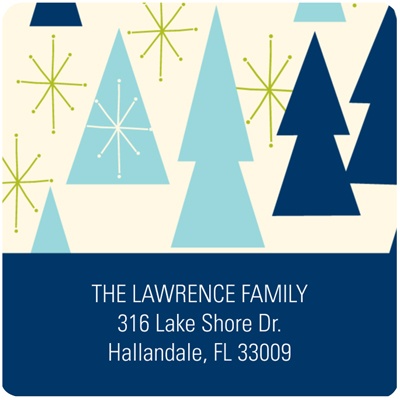 Joyful Christmas Treescapes - Christmas Address Label