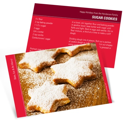 Homemade Holiday Goodies -- Horizontal Recipe Photo Christmas Card