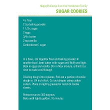 Homemade Holiday Goodies -- Vertical Recipe Christmas Card
