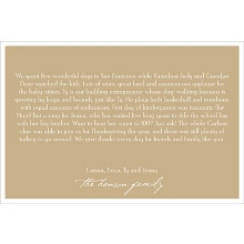 Warmest Greetings -- Horizontal Christmas Letter Insert