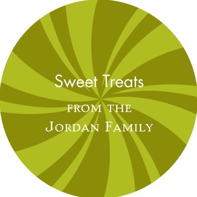 Peppermint Swirl Circle -- Christmas Gift Stickers
