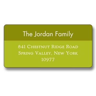 Simple Greens -- Christmas Address Label