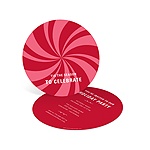 Peppermint Swirl in Red -- Christmas Party Invitations