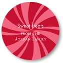 Peppermint Swirl Circle-- Christmas Gift Stickers