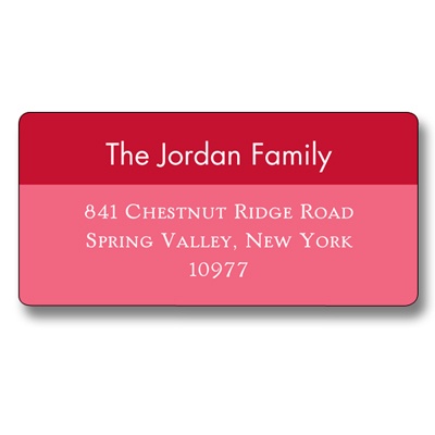 Simple Reds -- Christmas Address Label