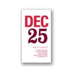 Mark the Date in Red -- Christmas Party Invitation