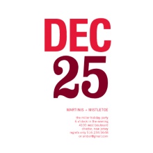 Mark the Date in Red -- Christmas Party Invitation