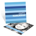Shades of Stripes in Blue -- Photo Holiday Cards
