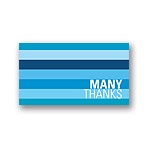 Shades of Stripes in Blue -- Holiday Thank You Card