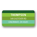 Shades of Stripes in Green -- Christmas Address Label