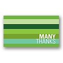Shades of Stripes in Green -- Christmas Thank You Card