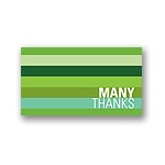 Shades of Stripes in Green -- Christmas Thank You Card