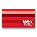 Shades of Stripes in Red -- Christmas Thank You Card