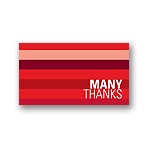 Shades of Stripes in Red -- Christmas Thank You Card