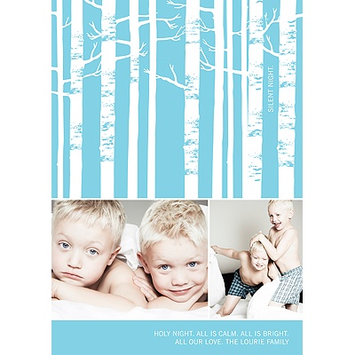 Wooded Silent Night -- Photo Christmas Card