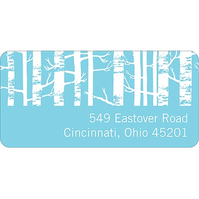 Wooded Silent Night -- Christmas Address Label