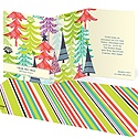 Patterned Christmas Trees -- Christmas Party Invites